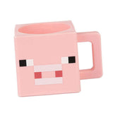 Maxbell Square Coffee Mug Decor Milk Tea Water Cup for Party Supplies Kitchen Office Pink