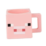 Maxbell Square Coffee Mug Decor Milk Tea Water Cup for Party Supplies Kitchen Office Pink