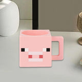 Maxbell Square Coffee Mug Decor Milk Tea Water Cup for Party Supplies Kitchen Office Pink