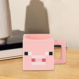 Maxbell Square Coffee Mug Decor Milk Tea Water Cup for Party Supplies Kitchen Office Pink