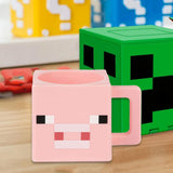 Maxbell Square Coffee Mug Decor Milk Tea Water Cup for Party Supplies Kitchen Office Pink