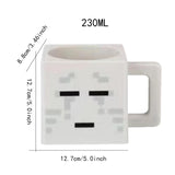 Maxbell Square Coffee Mug Decor Milk Tea Water Cup for Party Supplies Kitchen Office Grey