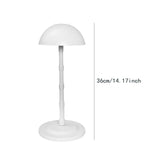 Maxbell Wig Stand Multifunction Portable Sturdy Hat Display Stand Mall Home Shop White