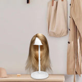 Maxbell Wig Stand Multifunction Portable Sturdy Hat Display Stand Mall Home Shop White