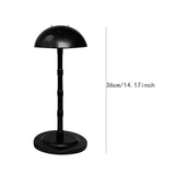 Maxbell Wig Stand Multifunction Portable Sturdy Hat Display Stand Mall Home Shop Black