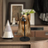 Maxbell Wig Stand Multifunction Portable Sturdy Hat Display Stand Mall Home Shop Black
