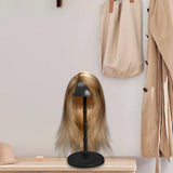 Maxbell Wig Stand Multifunction Portable Sturdy Hat Display Stand Mall Home Shop Black