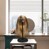 Maxbell Wig Stand Multifunction Portable Sturdy Hat Display Stand Mall Home Shop Black