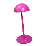Maxbell Wig Stand Multifunction Portable Sturdy Hat Display Stand Mall Home Shop Rose Red