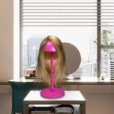 Maxbell Wig Stand Multifunction Portable Sturdy Hat Display Stand Mall Home Shop Rose Red