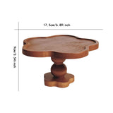 Maxbell Pedestal Stand Tall Footed Display Tray Bathroom Fireplace Cake Wooden Riser 17.5cmx9cm