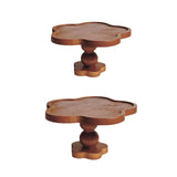 Maxbell Pedestal Stand Tall Footed Display Tray Bathroom Fireplace Cake Wooden Riser 17.5cmx9cm