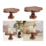 Maxbell Pedestal Stand Tall Footed Display Tray Bathroom Fireplace Cake Wooden Riser 17.5cmx9cm