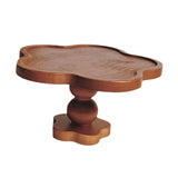 Maxbell Pedestal Stand Tall Footed Display Tray Bathroom Fireplace Cake Wooden Riser 17.5cmx9cm