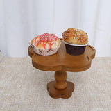 Maxbell Pedestal Stand Tall Footed Display Tray Bathroom Fireplace Cake Wooden Riser 19cmx9cm