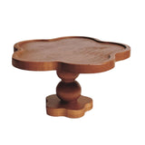 Maxbell Pedestal Stand Tall Footed Display Tray Bathroom Fireplace Cake Wooden Riser 19cmx9cm