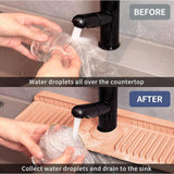 Maxbell Sink Splash Guard Foldable Kitchen Sink Drain Pad for Countertop Bathroom RV Pink