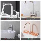 Maxbell Sink Splash Guard Foldable Kitchen Sink Drain Pad for Countertop Bathroom RV Pink