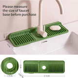 Maxbell Sink Splash Guard Foldable Kitchen Sink Drain Pad for Countertop Bathroom RV Green