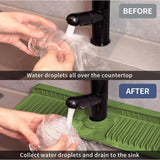 Maxbell Sink Splash Guard Foldable Kitchen Sink Drain Pad for Countertop Bathroom RV Green