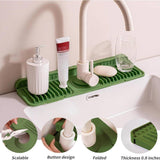 Maxbell Sink Splash Guard Foldable Kitchen Sink Drain Pad for Countertop Bathroom RV Green