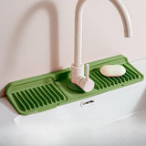 Maxbell Sink Splash Guard Foldable Kitchen Sink Drain Pad for Countertop Bathroom RV Green