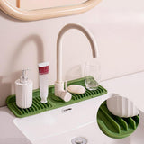 Maxbell Sink Splash Guard Foldable Kitchen Sink Drain Pad for Countertop Bathroom RV Green