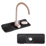 Maxbell Sink Splash Guard Foldable Kitchen Sink Drain Pad for Countertop Bathroom RV Black