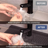 Maxbell Sink Splash Guard Foldable Kitchen Sink Drain Pad for Countertop Bathroom RV Black