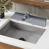 Maxbell Silicone Faucet Mat Reusable Sink Draining Mat for Household RV Laundry Room gray 46x14.5x1.68cm