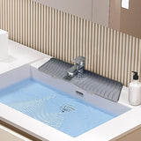 Maxbell Silicone Faucet Mat Reusable Sink Draining Mat for Household RV Laundry Room gray 46x14.5x1.68cm