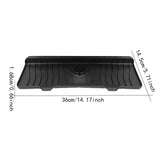 Maxbell Silicone Faucet Mat Reusable Sink Draining Mat for Household RV Laundry Room black 36x14.5x1.68cm