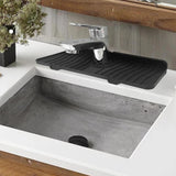 Maxbell Silicone Faucet Mat Reusable Sink Draining Mat for Household RV Laundry Room black 36x14.5x1.68cm
