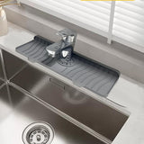 Maxbell Silicone Faucet Mat Reusable Sink Draining Mat for Household RV Laundry Room gray 36x14.5x1.68cm