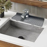 Maxbell Silicone Faucet Mat Reusable Sink Draining Mat for Household RV Laundry Room gray 36x14.5x1.68cm