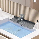 Maxbell Silicone Faucet Mat Reusable Sink Draining Mat for Household RV Laundry Room gray 36x14.5x1.68cm