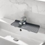 Maxbell Silicone Faucet Mat Reusable Sink Draining Mat for Household RV Laundry Room gray 36x14.5x1.68cm