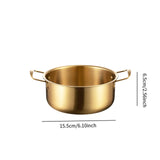 Maxbell Korean Ramen Pot with Handle Portable Practical Stainless Steel Multipurpose Diameter 18cm