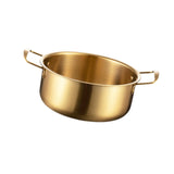 Maxbell Korean Ramen Pot with Handle Portable Practical Stainless Steel Multipurpose Diameter 18cm