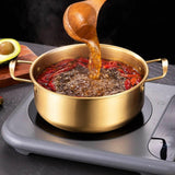 Maxbell Korean Ramen Pot with Handle Portable Practical Stainless Steel Multipurpose Diameter 20cm