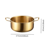 Maxbell Korean Ramen Pot with Handle Portable Practical Stainless Steel Multipurpose Diameter 20cm
