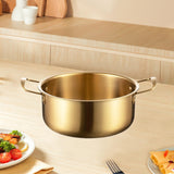 Maxbell Korean Ramen Pot with Handle Portable Practical Stainless Steel Multipurpose Diameter 20cm