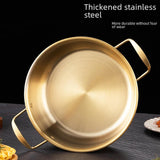 Maxbell Korean Ramen Pot with Handle Portable Practical Stainless Steel Multipurpose Diameter 22cm