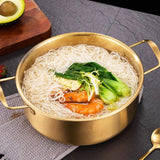 Maxbell Korean Ramen Pot with Handle Portable Practical Stainless Steel Multipurpose Diameter 22cm