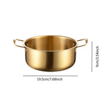 Maxbell Korean Ramen Pot with Handle Portable Practical Stainless Steel Multipurpose Diameter 22cm
