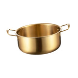 Maxbell Korean Ramen Pot with Handle Portable Practical Stainless Steel Multipurpose Diameter 22cm