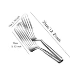 Maxbell Flipper Spatula with Tong Multipurpose Kitchen Gadget for BBQ Pizza Pies Egg Length 31 cm
