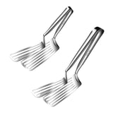 Maxbell Flipper Spatula with Tong Multipurpose Kitchen Gadget for BBQ Pizza Pies Egg Length 31 cm