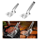 Maxbell Flipper Spatula with Tong Multipurpose Kitchen Gadget for BBQ Pizza Pies Egg Length 31 cm