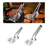 Maxbell Flipper Spatula with Tong Multipurpose Kitchen Gadget for BBQ Pizza Pies Egg Length 31 cm